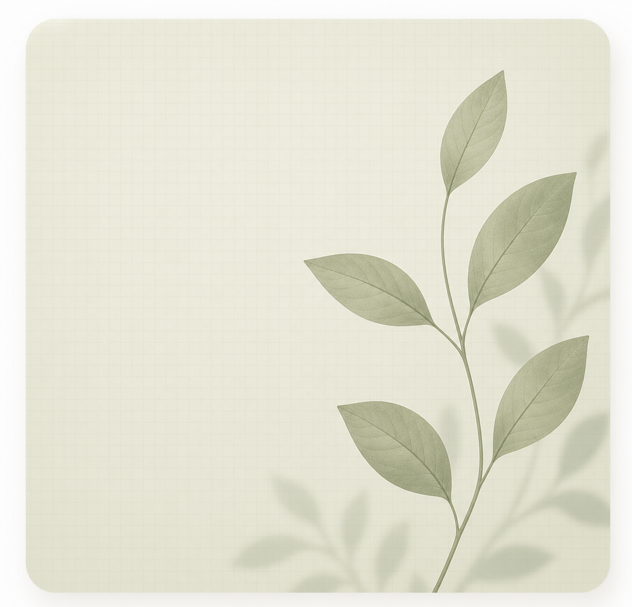 Minimal botanical illustration representing natural materials and textile transparency